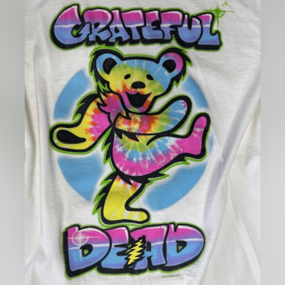 Grateful Dead Dancing Bear Tie Dye Graphic T Shirt - Picture 2 of 6